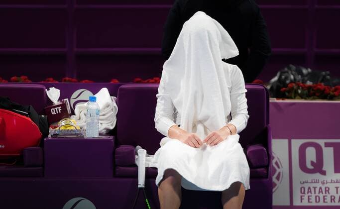 Sport Themen der Woche KW07 Sport Bilder des Tages February 15, 2019 - Doha, QATAR - Simona Halep of Romania in action during her semi-final at the 2019 Qatar Total Open WTA Tennis Damen Premier tennis tournament 2019 Qatar Total Open - 15 Feb - ZUMAa181 20190215_zaa_a181_077 Copyright: xAFP7x
