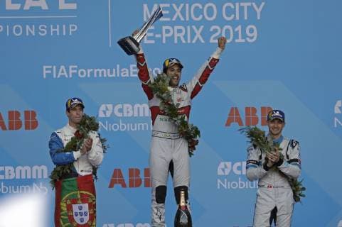 Sport Bilder des Tages Antonio Felix da Costa (P), Lucas di Grassi (BR), Edoardo Mortara (I) FIA Formula E Mexico FIA Formula E 2019