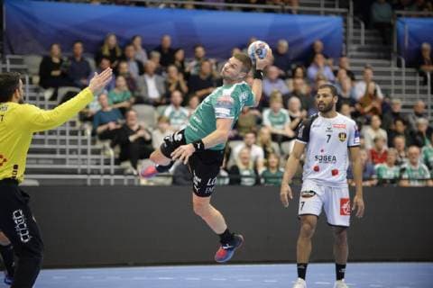 Handball, CL, Skjern Haandbold - HBC Nantes Skjern Haandbold moeder HBC Nantes i Champions League gruppekampen i herrehaandbold i Skjern Bank Arena i Skjern, soendag den 17. februar 2019. , Skjern Denmark Copyright: MadsxDalegaardx cop106 spdk20190217-170050-L