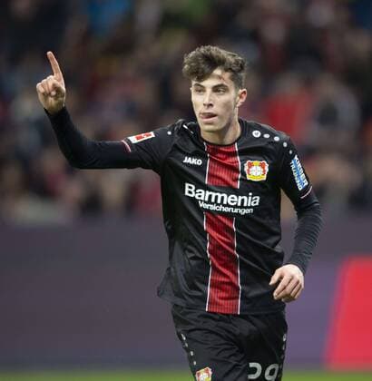 Sport Bilder des Tages Leverkusen, Germany 17.02.2019, 1. Bundesliga 22. Spieltag, Bayer 04 Leverkusen - Fortuna Duesseldorf, Torjubel Kai Havertz (B04) ( DeFodi512 *** Leverkusen Germany 17 02 2019 1 Bundesliga 22 Matchday Bayer 04 Leverkusen Fortuna Duesseldorf Goal cheering Kai Havertz B04 DeFodi512