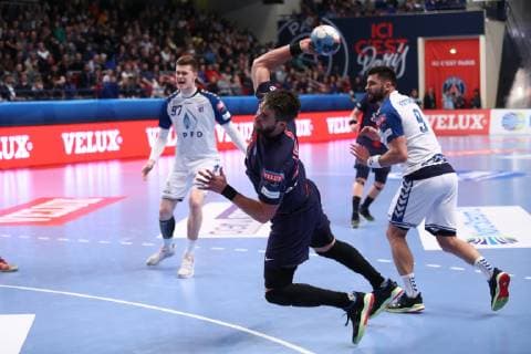 Handball, CL, Paris St. Germain - HC Zagreb Luka Karabatic (Paris) HANDBALL : VELUX EHF Champions League - 12eme journee - Paris Saint-Germain Handball vs HC PPD Zagreb - 17 02 2019 KevinDomas Panoramic 