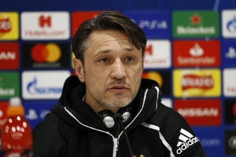 18th February 2019, Anfield, Liverpool, England; UEFA Champions League, pre match press conference PK Pressekonferenz ahead of Liverpool versus Bayern Munich; Bayern Munich manager Niko Kovac speaking to the media during today s press conference at Anfield ahead of tomorrow s Champions League round of 16 first leg match against Liverpool  ActionPlus12106539 AlanxMartin