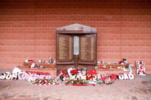 Stadion Anfield aussenansicht, Gedenkstaette, Liverpool FC vs. FC Bayern Muenchen, Fussball, Champions League, Achtelfinale, 19.02.2019 Liverpool Liverpool England