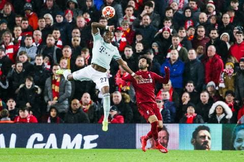 v. li. im Zweikampf ÊDavid Alaba (FC Bayern Muenchen) und Mohamed Salah (FC Liverpool) GER, UEFA Champions League, Achtelfinale, FC Liverpool - FC Bayern Muenchen, 19.02.2019 Liverpool Copyright: xTomxWellerx xEibner-Pressefotox EP_twr