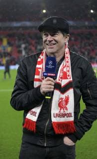 19.02.2019, Fussball UEFA Champions League 2018 2019, Achtelfinale, FC Liverpool - FC Bayern München, Anfield Stadium in Liverpool (England), Rocksänger und Liverpool-Fan Campino von den Toten Hosen beim SKY Interview.