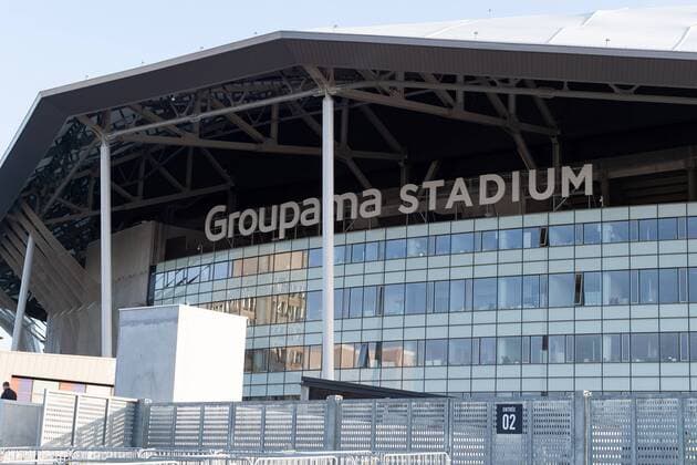 Lyon, Frankreich, 19.02.2019, UEFA Champions League - 2018 19 Season, Viertelfinale, Olympique Lyon - FC Barcelona Barca Stadion Groupama Stadium Aussen Ansicht, Uebersicht ( DeFodi053