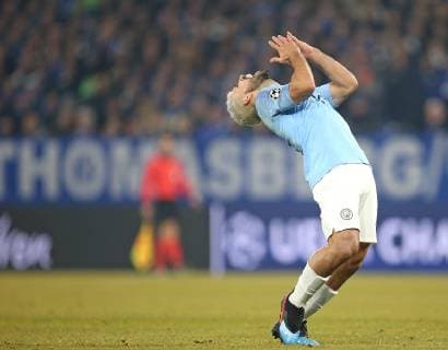 Sport Bilder des Tages 20.02.2019, Fussball UEFA Champions League 2018 2019, Achtelfinale, FC Schalke 04 - Manchester City, in der VELTINS-Arena Gelsenkirchen. Sergio Agüero (Manchester City)
