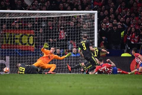 Photo Alfredo Falcone - LaPresse20 02 2019 Roma (Italy SoccerAtletico Madrid - JuventusUefa Champions League 2018 2019 - Wanda Metropolitano Stadium of MadridIn the pic:gol gimenez  Copyright: xAlfredoxFalconex-xLaPresse ALFREx