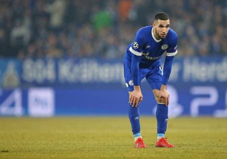 20.02.2019, Fussball UEFA Champions League 2018 2019, Achtelfinale, FC Schalke 04 - Manchester City, in der VELTINS-Arena Gelsenkirchen. Nabil Bentaleb (Schalke) enttäuscht