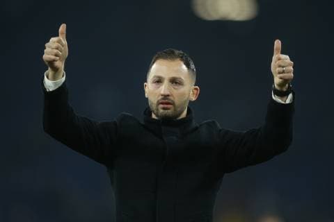 20.02.2019, Fussball, Saison 2018 2019, Champions League, Achtelfinale - FC Schalke 04 - Manchester City Cheftrainer Domenico TEDESCO (FC Schalke 04) Gelsenkirchen Veltins Arena Deutschland