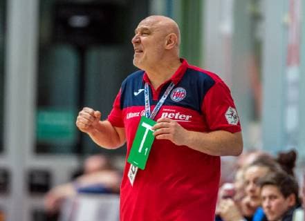 20-02-2019 Bad Langensalza Handball - Bundesliga Frauen Saison 2018-2019 THC Erfurt Bad Langensalza : HSG Bensheim Auerbach Trainer Herbert Müller 99(Thueringer HC)