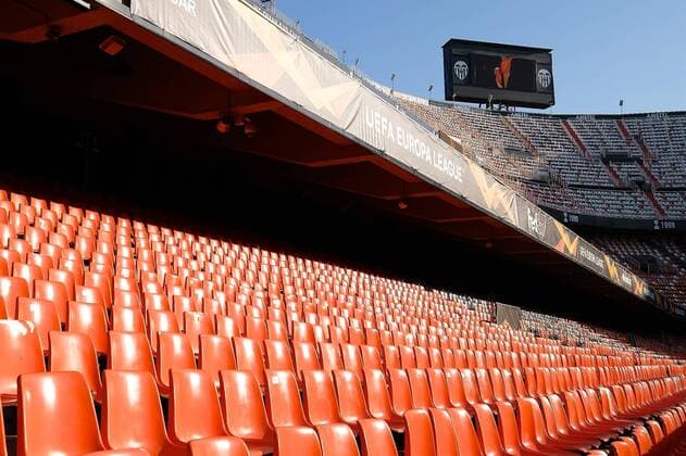 Fußball, Stadiongeschichte FC Valencia Valencia CF v Celtic UEFA Europa League General view of the stadium pictured ahead of the UEFA Europa League match at Mestalla, Valencia Content Not Available For UK Newspapers Copyright: xKristianxKanex FIL-12918-0009