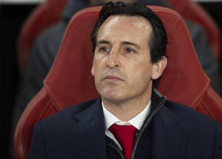 London, United Kingdom, 21.02.2019, UEFA Europa League - 2018 19 Season, Round of 32, FC Arsenal - Baryssau, Trainer Unai Emery (Arsenal) looks on ( DeFodi056