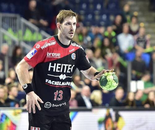 21.02.2019 - Handball - 1. Bundesliga DKB HBL - Saison 2018 2019 - 22. Spieltag: HC Erlangen Metropolregion Nürnberg HCE - Bergischer HC - OGo - Michael Haaß Haass (13, HC Erlangen HCE ) Einzelbild Einzelfoto