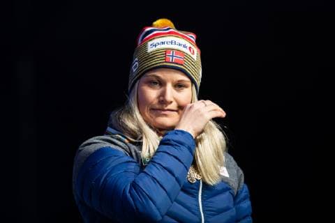 Nordische Ski WM in Seefeld, Langlauf Sprint Damen, Siegerehrung 190222 Bronze medalist Mari Eide of Norway at the medal ceremony for womenÂ s cross-country skiing sprint during the FIS Nordic World Ski Championships on February 22, 2019 in Seefeld in Tirol. Photo: Joel Marklund BILDBYRAN kod JM 87883 Copyright: JOELxMARKLUND BB190222JM122