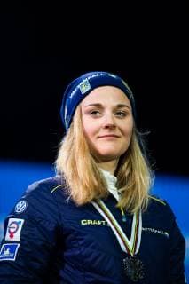 Nordische Ski WM in Seefeld, Langlauf Sprint Damen, Siegerehrung 190222 Silver medalist Stina Nilsson of Sweden at the medal ceremony for womenÂ s cross-country skiing sprint during the FIS Nordic World Ski Championships on February 22, 2019 in Seefeld in Tirol. Photo: Joel Marklund BILDBYRAN kod JM 87883 Copyright: JOELxMARKLUND BB190222JM123