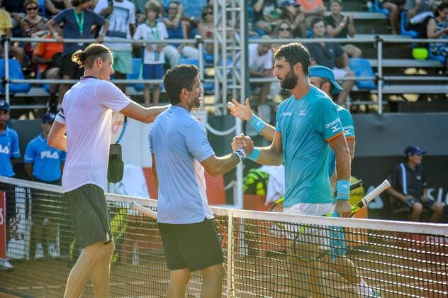 Rio Open 2019 RIO DE JANEIRO, RJ - 22.02.2019: RIO OPEN 2019 - Match of the semi-final between Maximo Gonzalez (ARG) Nicolas Jarry (CHI) vs. Juan Sebastian Cabal (COL) Robert Farah (COL) during Rio Open 2019 ATP Tennis Herren 500) held at the Jockey Club Brasileiro in Rio de Janeiro, RJ, on Friday (22). (Photo: Nayra Halm Fotoarena) x1685190x  NayraxHalm