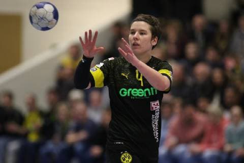 Alina Grijseels ( Dortmund ) in aktion, Handball - 1.Bundesliga Frauen Handball - Borussia Dortmund vs. Bayer 04 Leverkusen, Herdecke , Sporthalle Bleichstein, 22.02.2019 , Herdecke Sporthalle Bleichstein NRW Deutschland