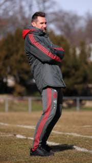 BAU 23.02.2019 Stuttgart-Degerloch Fußball U17 U 17 SV Stuttgarter Kickers vs. FC Bayern München, Trainer Miroslav Klose (Bayern) *** BAU 23 02 2019 Stuttgart Degerloch Football U17 SV Stuttgarter Kickers vs FC Bayern Munich Trainer Miroslav Klose Bayern