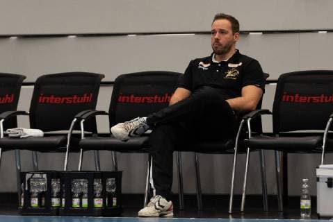 Christian Poehler (HC Elbflorenz Dresden Chef-Trainer), HBW Balingen-Weilstetten vs. HC Elbflorenz Dresden, Handballl, DKB, Herren, 2.Bundesliga, 23. Spieltag, Saison 18 19, GER, 23.02.2019, HBW Balingen-Weilstetten vs. HC Elbflorenz Dresden, Handballl, DKB, Herren, 2.Bundesliga, 23. Spieltag, Saison 18 19, GER, 23.02.2019 Balingen Copyright: xEIBNER WolfgangxFrankx EP_WFK