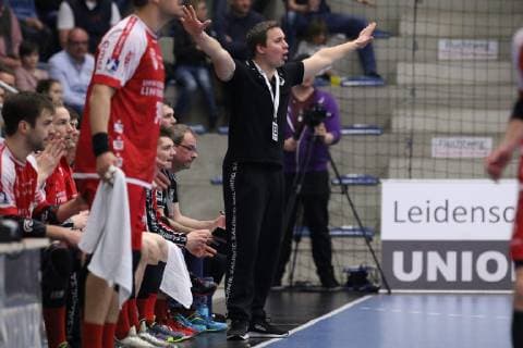 Michael Lerscht (Trainer TuS Ferndorf), ASV Hamm-Westfalen vs TuS Ferndorf, Handball, 2. Bundesliga, 23.02.2019, ASV Hamm-Westfalen vs TuS Ferndorf, Handball, 2. Bundesliga, 23.02.2019 Hamm Copyright: xEIBNER JanxStrohdiekx EP_JSK
