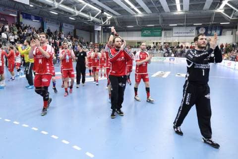 Enttaeuschung bei TuS Ferndorf, ASV Hamm-Westfalen vs TuS Ferndorf, Handball, 2. Bundesliga, 23.02.2019, ASV Hamm-Westfalen vs TuS Ferndorf, Handball, 2. Bundesliga, 23.02.2019 Hamm Copyright: xEIBNER JanxStrohdiekx EP_JSK