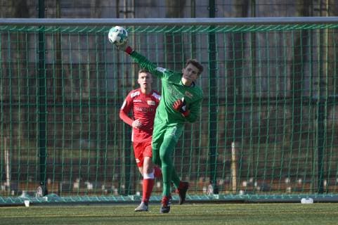 Fussball, Nachwuchs, Saison 2018 2019, B-Junioren, Bundesliga, Staffel Nord Nordordost (18. Spieltag), 1. FC Union Berlin - Energie Cottbus (1:2), vorn Torwart Nikolai Kemlein U17 U 17 1. FC Union), Timo Doman (U17, 1. FC Union), 23.02. 2019, *** Soccer youth season 2018 2019 2019 B Juniors Bundesliga Relay North North North East 18 matchday 1 FC Union Berlin Energy Cottbus 1 2 front goalkeeper Nikolai Kemlein U17 1 FC Union Timo Doman U17 1 FC Union 23 02 2019 Copyright: xMatthiasxKochx