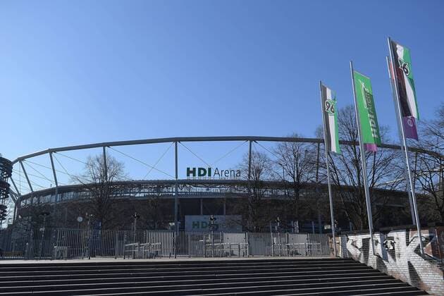 24.02.2019, xjhx, Fussball 1.Bundesliga, Hannover 96 - Eintracht Frankfurt emspor, v.l. Stadion Ansichg aussen, auserhalb Stadiongelaende, Tribuene (DFL DFB REGULATIONS PROHIBIT ANY USE OF PHOTOGRAPHS as IMAGE SEQUENCES and or QUASI-VIDEO) Hannover