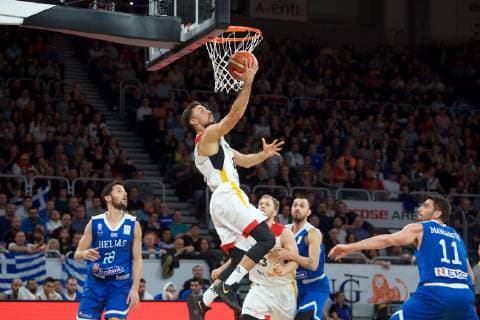 Basketball Bamberg 24.02.2019 European Qualifier WM 2019 Deustchland (GER) - Griechenland (GRE) Ismet Akpinar (Deutschland, No.08)