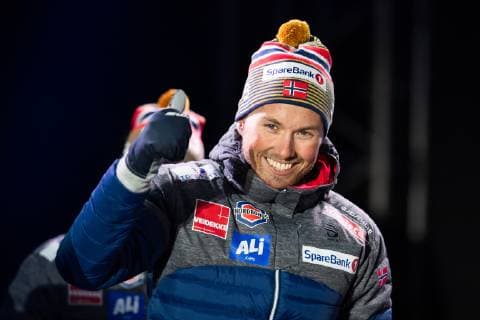 190224 Gold medalist Emil Iversen of Norway at the medal ceremony for menÂ s team sprint during the FIS Nordic World Ski Championships on February 24, 2019 in Seefeld in Tirol. Photo: Vegard Wivestad Grott BILDBYRAN kod VG 170298 Copyright: VEGARDxWIVESTADxGRoTT BB190224ZB030