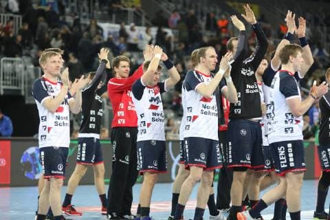 Zagreb, 24 02 2019 - Arena Zagreb hall, 2018 19 EHF Men s Champions League Group Phase. HC PPD Zagreb (black) - SG Flensburg-Handewit (white) 21:22 