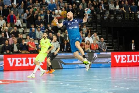 KAVTICNIK Vid Right Back HANDBALL : Montpellier vs FC Barcelone - Ligue des Champions - 24 02 2019 Panoramic 