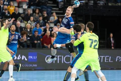 TRUCHANOVICIUS Jonas Left Back HANDBALL : Montpellier vs FC Barcelone - Ligue des Champions - 24 02 2019 Panoramic 