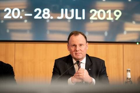 Auftakt-Pressekonferenz zu den Tennis Hamburg Open 2019 - DTB Deutscher Tennisbund, MatchMaker Sports GmbH und Senat geben Ausblick auf das kommende Turnier Tennisturnier am Rothenbaum - Rotherbaum - Sportsenator Andy Grote - Portrait Portrait Auftakt-Pressekonferenz zu den Tennis Hamburg Open 2019 - DTB Deutscher Tennisbund, MatchMaker Sports GmbH und Senat geben Ausblick auf das kommende Turnier Tennisturnier am Rothenbaum - Rotherbaum, Hamburg Hamburg Deutschland Rathaus