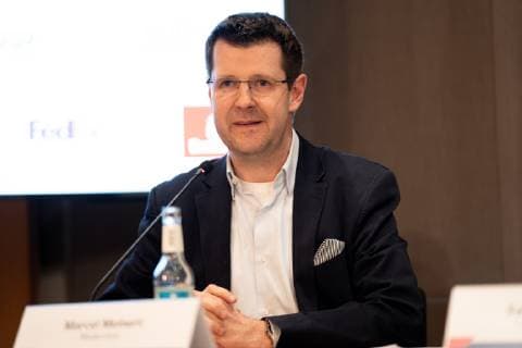Auftakt-Pressekonferenz zu den Tennis Hamburg Open 2019 - DTB Deutscher Tennisbund, MatchMaker Sports GmbH und Senat geben Ausblick auf das kommende Turnier Tennisturnier am Rothenbaum - Rotherbaum - Marcel Meinert - Moderator Portrait Porträt Auftakt-Pressekonferenz zu den Tennis Hamburg Open 2019 - DTB Deutscher Tennisbund, MatchMaker Sports GmbH und Senat geben Ausblick auf das kommende Turnier Tennisturnier am Rothenbaum - Rotherbaum, Hamburg Hamburg Deutschland Rathaus