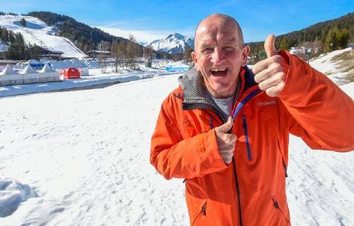 Sport Bilder des Tages 27.02.2019, Seefeld, AUT, FIS Weltmeisterschaften Ski Nordisch, Seefeld 2019, im Bild Eddie the Eagle during the FIS Nordic Ski World Championships 2019. Seefeld, Austria on 2019 02 27. Seefeld *** 27 02 2019 Seefeld AUT FIS World Championships Nordic Ski Seefeld 2019 in picture Eddie the Eagle during the FIS Nordic Ski World Championships 2019 Seefeld Austria on 2019 02 27 Seefeld  EX_SPI  