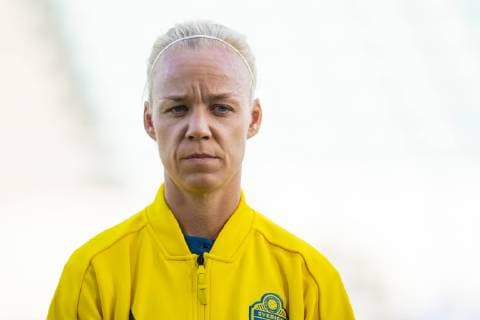 190227 Caroline Seger of Sweden ahead of the Algarve Cup 2019 match between Sweden and Switzerland on February 27, 2019 in Almancil. Photo: Ludvig Thunman BILDBYRAN kod LT 35606 Copyright: LUDVIGxTHUNMAN BB190227LT073
