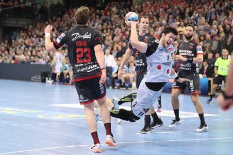 SG Flensburg-Handewitt vs HBC Nantes, Handball, EHF Champions League Gruppenphase, 27.02.19 Nicolas Tournat (HBC Nantes, 11)im Angriff