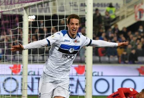 IPP20190227 Football - soccer: Coppa Italia, AC Florenz - Atalanta Bergamo, Mario pasalic festeggia il gol del 0-2 - (Verwendung nur in Deutschland - GERMANY ONLY) *** IPP20190227 Football soccer Coppa Italia AC Florence Atalanta Bergamo Mario pasalic festeggia il gol del 0 2 Use only in Germany GERMANY ONLY 