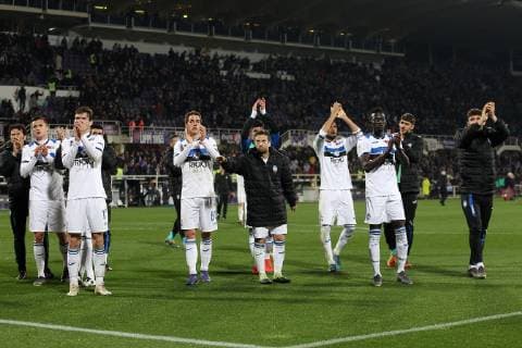 Atalanta plaeyrs greet supporters at the end of the match Firenze 27-02-2019 Stadio Artemio Franchi Football Italy Cup semifinal Fiorentina - Atalanta Foto Luca Pagliaricci Insidefoto lucaxpagliaricci