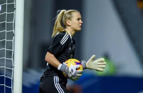 Fußball, Damen, Frankreich - Deutschland Merle Fromhs ( Allemagne ) FOOTBALL : France vs Allemagne - Feminine - Laval - 28 02 2019 FedericoPestellini Panoramic 