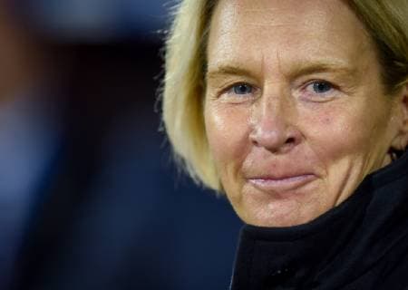 Martina Voss Tecklenburg ( Entraineur Allemagne ) FOOTBALL : France vs Allemagne - Feminine - Laval - 28 02 2019 FedericoPestellini Panoramic 
