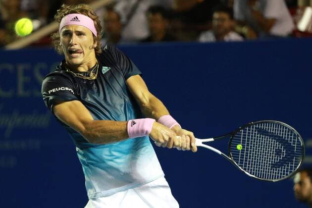 Sport Themen der Woche KW09 Sport Bilder des Tages German tennis player Alexander Zverev returns the ball to Australian Alex de Minaur during a Mexico Tennis Open match, in Acapulco, Mexico, 28 February 2019. Mexico Tennis Open !ACHTUNG: NUR REDAKTIONELLE NUTZUNG!  Copyright: xDavidxGuzmanx AME1070 20190301-636870086180265149