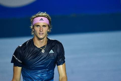 (190301) -- ACAPULCO, March 1, 2019 (Xinhua) -- Alexander Zverev of Germany reacts during the men s singles quarterfinal match between Alexander Zverev of Germany and Alex De Minaur of Australia at the 2019 ATP Tennis Herren Mexican Open tennis tournament in Acapulco, Mexico, on Feb. 28, 2019. Alexander Zverev won 2-0. (Xinhua Xin Yuewei) (SP)MEXICO-ACAPULCO-TENNIS-ATP-MEXICAN OPEN 