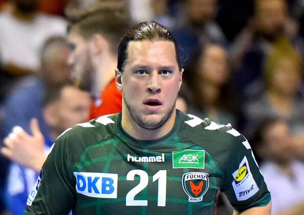 DKB HBL,Fuechse Berlin vs. SG BBM Bietigheim,28.02.2019 HBL, Fuechse Berlin vs. SG BBM Bietigheim ,v.l.Mattias Zachrisson(Fuechse Berlin, 21) in der Max Schmeling Halle Berlin,28.02.2019