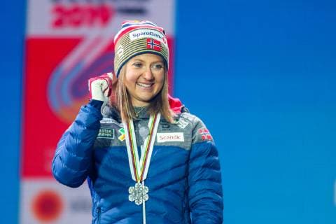 NORDIC SKIING - FIS Nordic World Ski Championships Seefeld 2019 SEEFELD,AUSTRIA,02.MAR.19 - NORDIC SKIING, CROSS COUNTRY SKIING - FIS Nordic World Ski Championships, Medal Plaza, award ceremony, 30km mass start, ladies. Image shows Ingvild Flugstad Oestberg (NOR). GEPAxpictures xPhilippxBrem