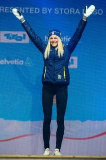NORDIC SKIING - FIS Nordic World Ski Championships Seefeld 2019 SEEFELD,AUSTRIA,02.MAR.19 - NORDIC SKIING, CROSS COUNTRY SKIING - FIS Nordic World Ski Championships, Medal Plaza, award ceremony, 30km mass start, ladies. Image shows Frida Karlsson (SWE). GEPAxpictures xPhilippxBrem