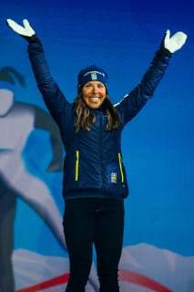 NORDIC SKIING - FIS Nordic World Ski Championships Seefeld 2019 SEEFELD,AUSTRIA,02.MAR.19 - NORDIC SKIING, CROSS COUNTRY SKIING - FIS Nordic World Ski Championships, Medal Plaza, award ceremony, 30km mass start, ladies. Image shows Charlotte Kalla (SWE). GEPAxpictures xPhilippxBrem