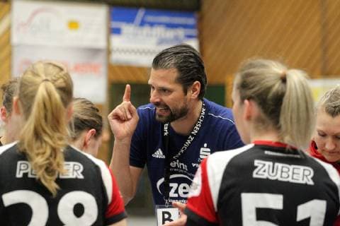 BSV-Trainer Norman Rentsch Handball 2. HBF TG Nuertingen vs. BSV Sachsen Zwickau 2019-03-02 Handball 2. HBF TG Nuertingen vs. BSV Sachsen Zwickau Nuertingen Copyright: xEIBNER SebastianxBaurx EP_SBAUR