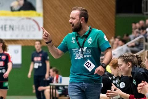Dominic Buttig (SV Werder Bremen Cheftrainer), SG H2Ku Herrenberg Kuties vs. SV Werder Bremen, Handball, 2.Bundesliga, Frauen, HBF, Saison 18 19, 02.03.2019, SG H2Ku Herrenberg Kuties vs. SV Werder Bremen, Handball, 2.Bundesliga, Frauen, HBF, Saison 18 19, 02.03.2019 Herrenberg Copyright: xEIBNER WolfgangxFrankx EP_WFK